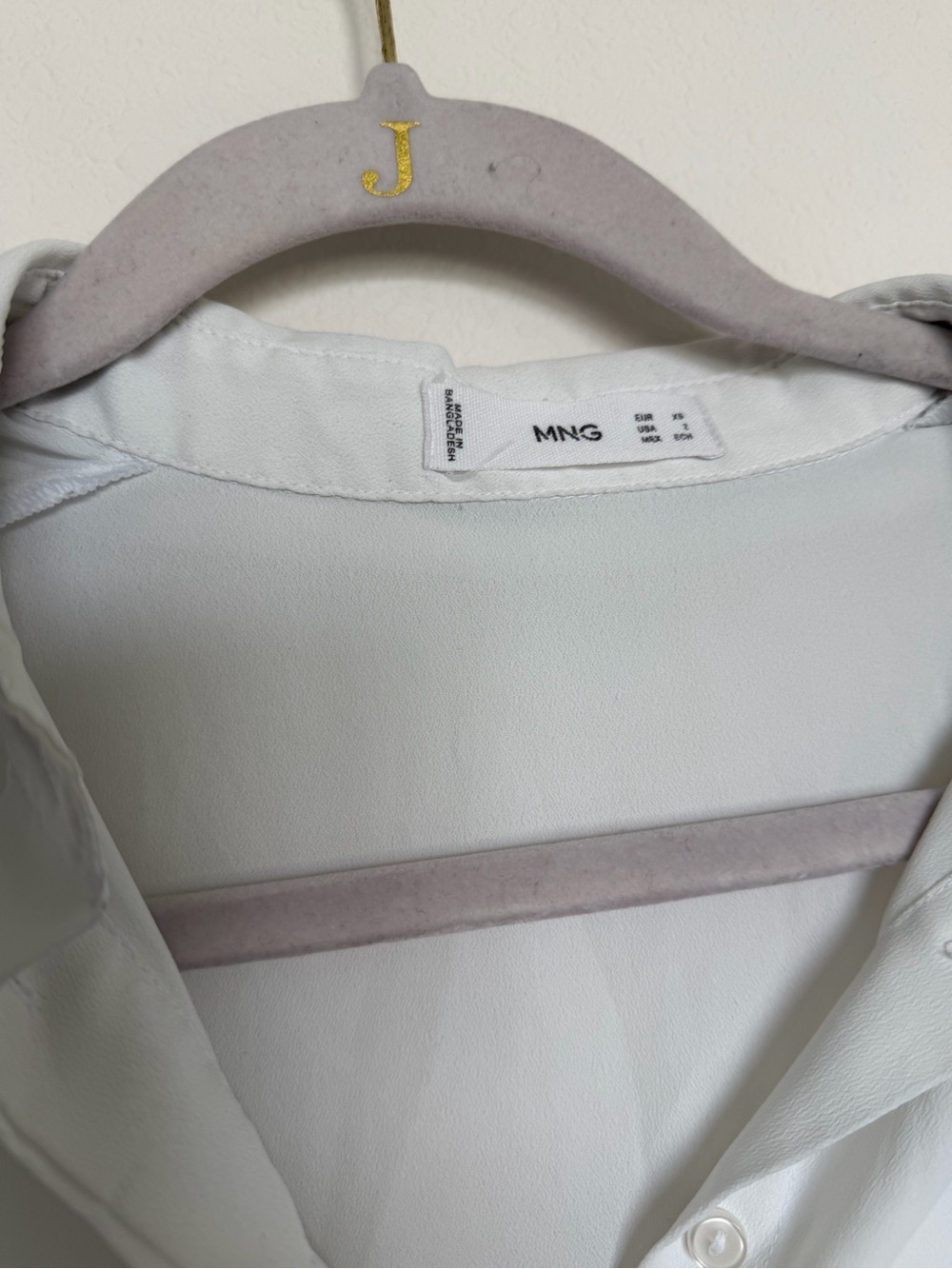 Mango Classic White Button-Front Women's Blouse Size XS - Picture 3 of 4